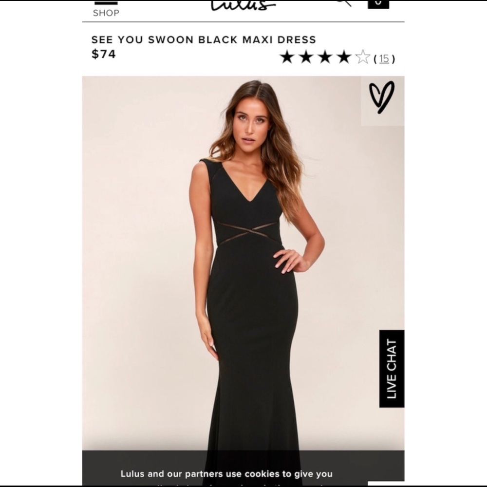 Lulus See You Swoon Black Maxi Dress